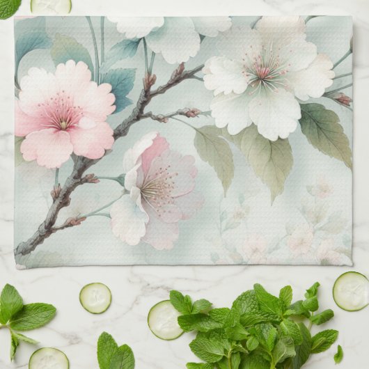 Cherry Blossom Geschirrtuch (Gefaltet)