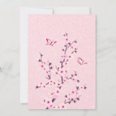 Cherry Blossom Girl Babyshower Einladung (Rückseite)