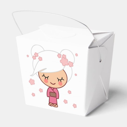 Cherry Blossom Girl Favor Box Geschenkschachtel (Rückseite)