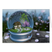 Cherry Blossom Globe Card (Vorderseite (Horizontal))