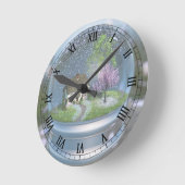Cherry Blossom Globe Clock Runde Wanduhr (Winkel)