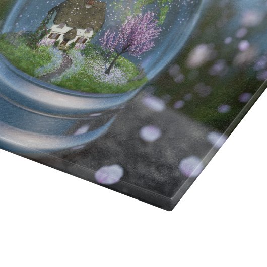 Cherry Blossom Globe Cutting Board Schneidebrett (Ecke)