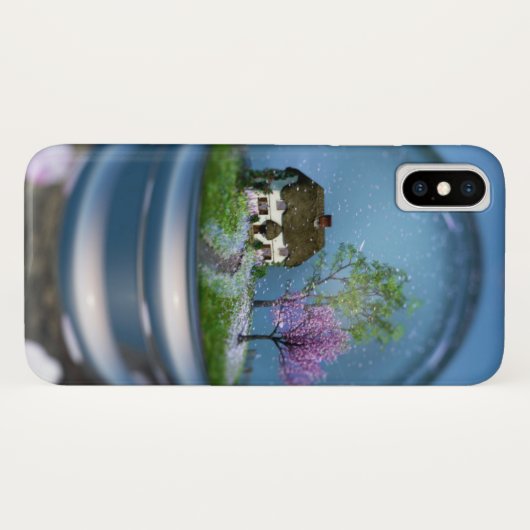 Cherry Blossom Globe iPhone Case (Rückseite (Horizontal))