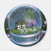 Cherry Blossom Globe Magnet (Vorne)