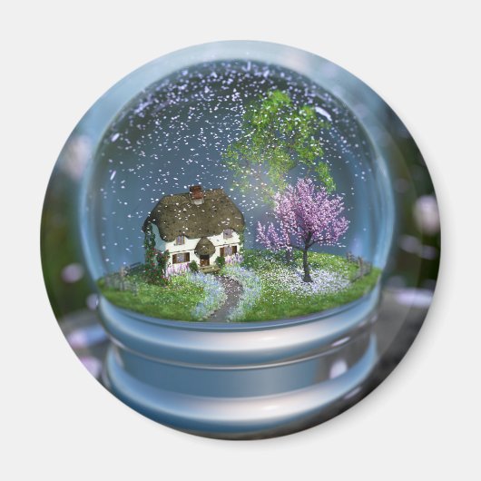 Cherry Blossom Globe Magnet (Vorne)