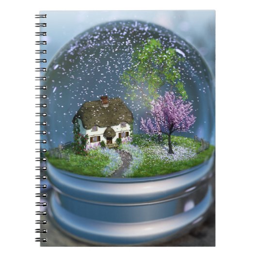 Cherry Blossom Globe-Notebook Notizblock (Vorderseite)