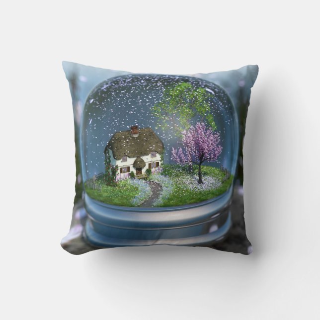 Cherry Blossom Globe Pillow Kissen (Vorderseite)