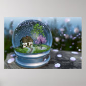 Cherry Blossom Globe Print Poster (Vorne)