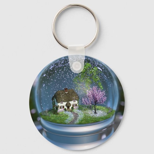 Cherry Blossom Globe Schlüsselanhänger (Vorderseite)
