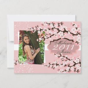 Cherry Blossom Grad Bekanntgabe und Einladung