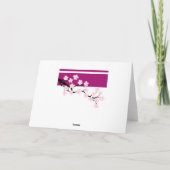 Cherry Blossom | Gratulationskarte Karte (Rückseite)