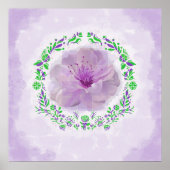 Cherry Blossom Green und Lilac Poster (Vorne)