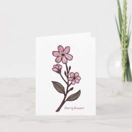 Cherry Blossom Greetings Card Karte