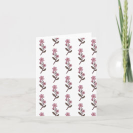 Cherry Blossom Greetings Card - Weißes Muster Karte