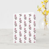 Cherry Blossom Greetings Card - Weißes Muster Karte (Gelbe Blume)
