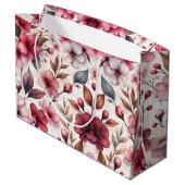 Cherry Blossom Große Geschenktüte (Rückseite Schrägansicht)