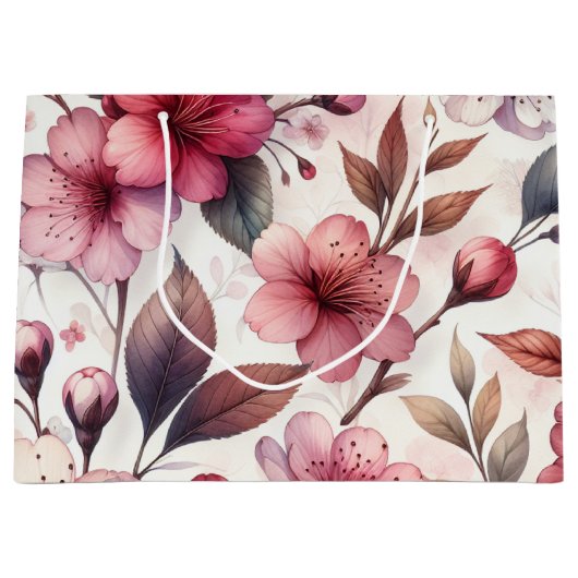 Cherry Blossom Große Geschenktüte (Vorderseite)