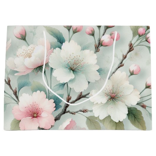 Cherry Blossom Große Geschenktüte (Vorderseite)