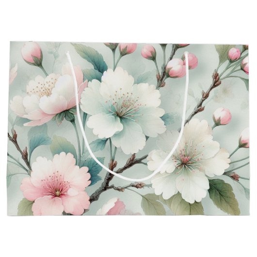 Cherry Blossom Große Geschenktüte (Rückseite)