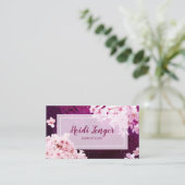 Cherry Blossom Hair Stylist Visitenkarte (Stehend Vorderseite)