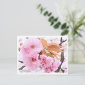 Cherry Blossom "Hanagasa" Postkarte (Stehend Vorderseite)