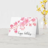 Cherry Blossom Happy Birthday Karte (Gelbe Blume)