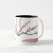 Cherry Blossom Harmony - Elegant Zweifarbige Tasse (VorderseiteRechts)