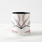 Cherry Blossom Harmony - Elegant Zweifarbige Tasse (Mittel)