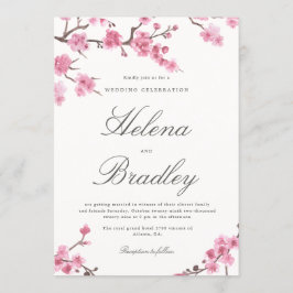 Cherry Blossom Herbst | Einladung zur Rosa Hochzei