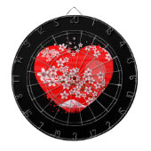 Cherry Blossom Herz Dartscheibe (vorne)