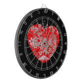 Cherry Blossom Herz Dartscheibe (Vorderseite Links)