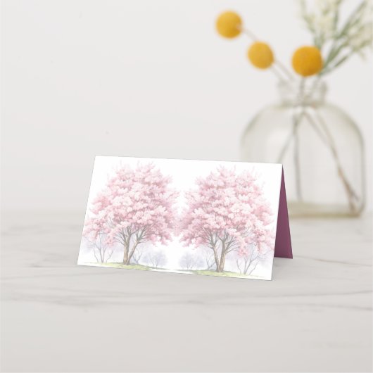 Cherry Blossom Highlights Platzkarte (Rückseite)