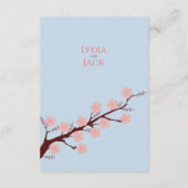 Cherry Blossom Hochzeit Begleitkarte (Rückseite)