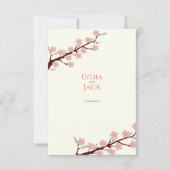 Cherry Blossom Hochzeit Dankeskarte (Vorderseite)