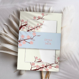 Cherry Blossom Hochzeit Einladungsbanderole