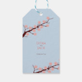 Cherry Blossom Hochzeit Geschenkanhänger (Rückseite)