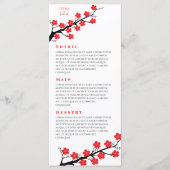 Cherry Blossom Hochzeit Menükarte (Vorderseite)