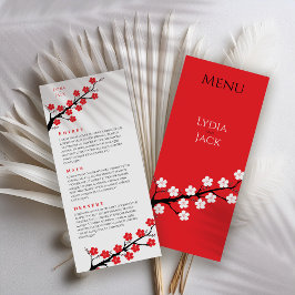 Cherry Blossom Hochzeit Menükarte
