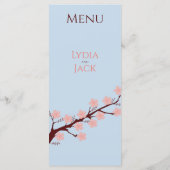 Cherry Blossom Hochzeit Menükarte (Rückseite)
