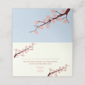 Cherry Blossom Hochzeit Platzkarte (Außenseite Aufgefaltet)