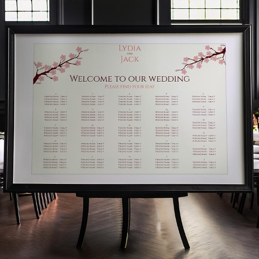 Cherry Blossom Hochzeit Poster