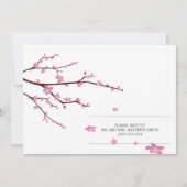 Cherry Blossom Hochzeit Probe Einladungen (Rückseite)