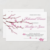 Cherry Blossom Hochzeit Probe Einladungen (Vorne/Hinten)