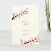 Cherry Blossom Hochzeit Programm (Vorderseite)