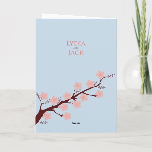 Cherry Blossom Hochzeit Programm (Rückseite)