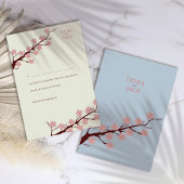 Cherry Blossom Hochzeit RSVP Karte