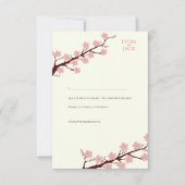 Cherry Blossom Hochzeit RSVP Karte (Vorderseite)