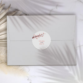 Cherry Blossom Hochzeit Runder Aufkleber