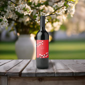 Cherry Blossom Hochzeit Weinetikett