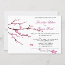 Cherry Blossom Hochzeitseinladungen